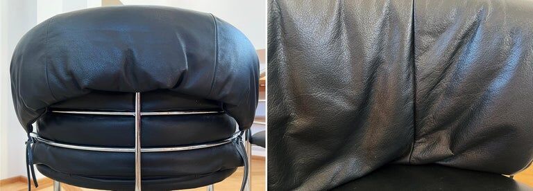 Pair of Italian leather chairs