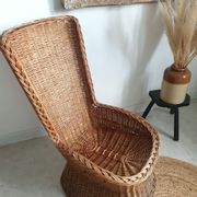 Fauteuil corbeille en rotin
