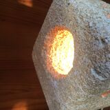 Brutalist stone lamp