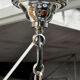 Opalescent chandelier in chrome metal