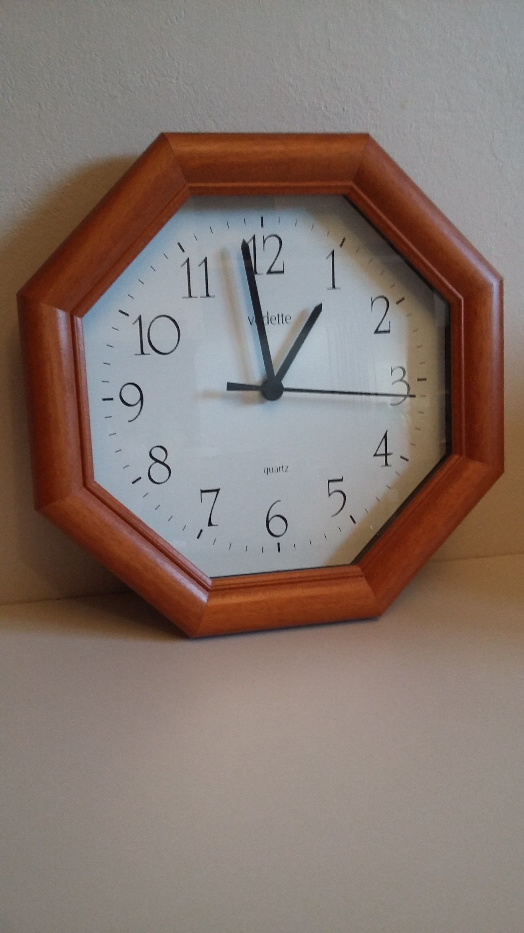 Octagonal wall clock