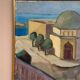 Original  Swedish Oil on Canvas – “Rhodes” by L. Wilton –  Dated 1962