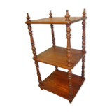 Three-level wooden shelf