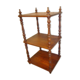 Three-level wooden shelf