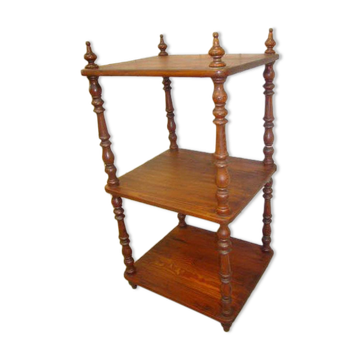 Three-level wooden shelf