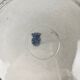 Half-porcelain cake dish Badonviller, blue flower pattern, early 20th century.