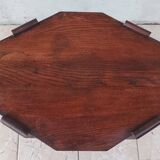 Art Deco side table in solid oak