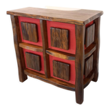 Bright brutalist bar furniture aranjou vintage from the 50s 60s in solid elm