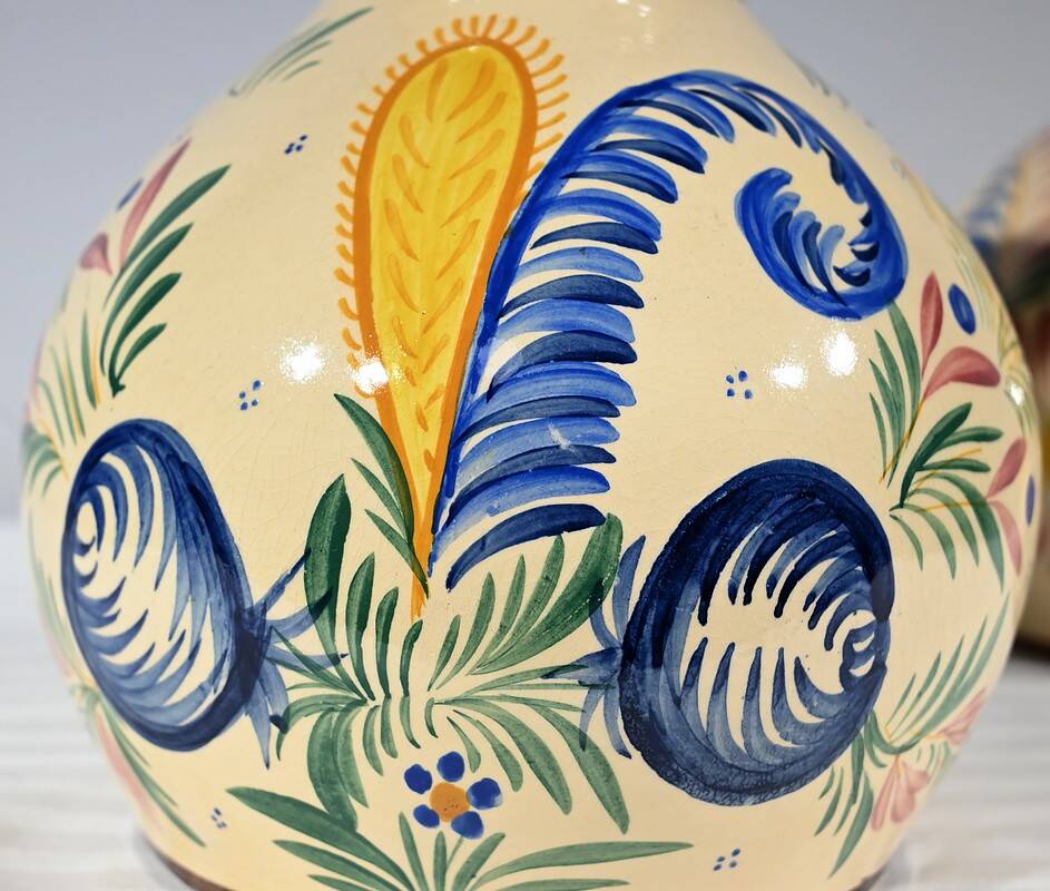 Pair of Earthenware Vases, Henriot Quimper – Mid 20th Century