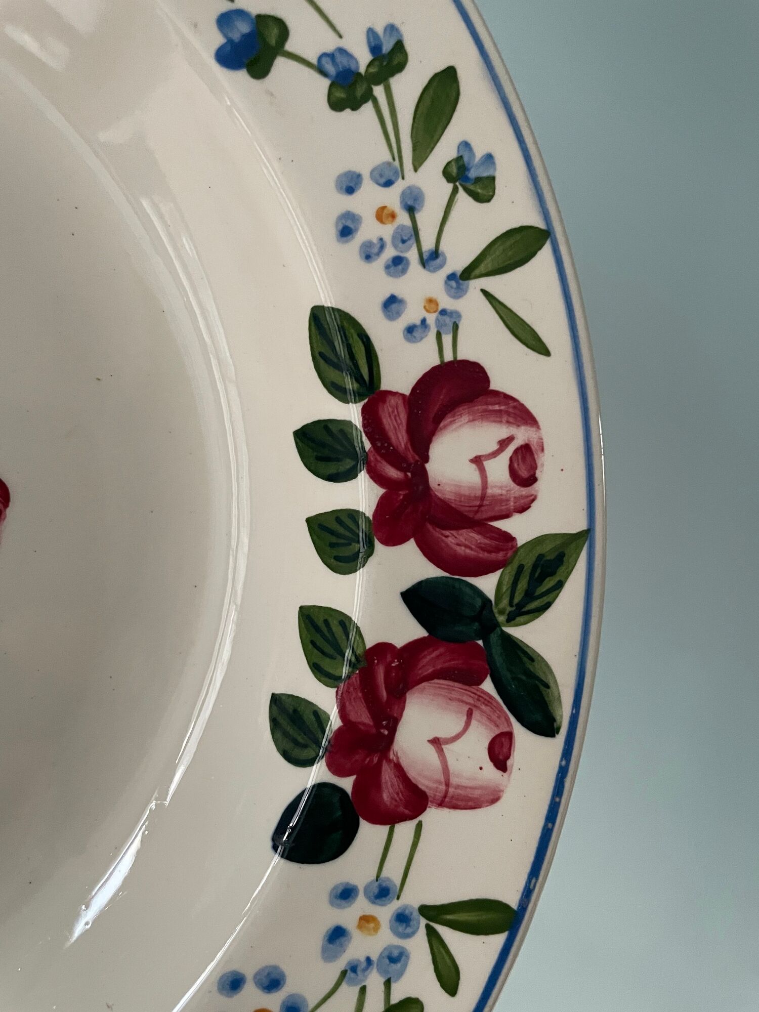 Series of 6 Digoin Sarreguemines hollow plates, model "Piccola"