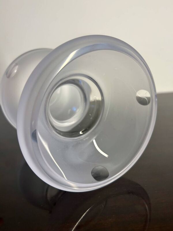 Vase cristal design diabolo années 80