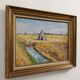 Oil landscape painting The salt marshes in Royan