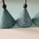 Set of 5 vintage metal candle holders