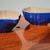 Pair of bowl in the shape of shell Appolia earthenware