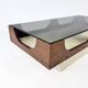 Vintage Space Age Coffee Table with Smoke Glass Table Top, 1960s