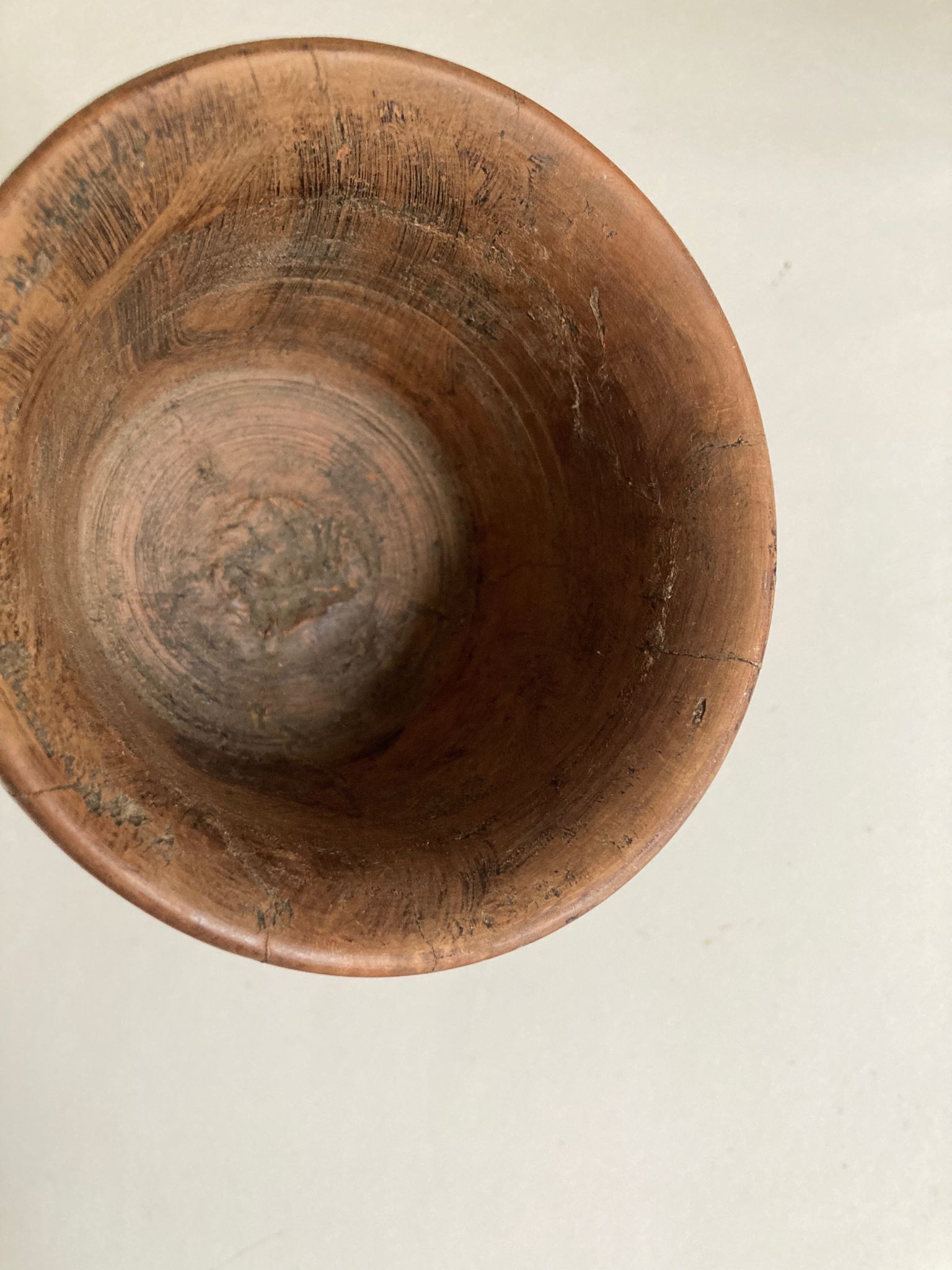 Pot cover 19th neo classic solid wood turned H24cm