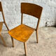 Série de 4 chaises d’école taille adulte