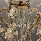 Lustre italien en verre de Murano en cristal, années 1950