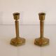 Pair of Scandinavian brass candle holders