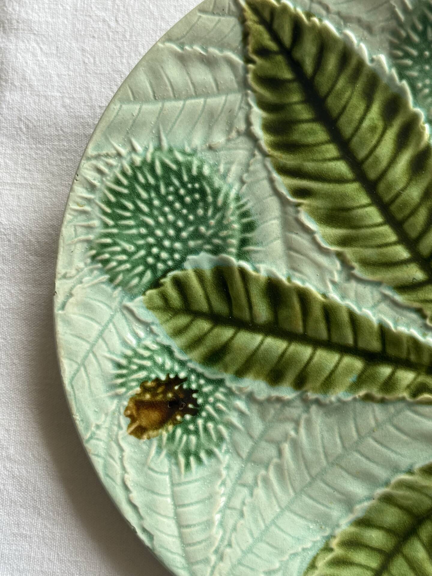 Antique barbotine plate from Salins