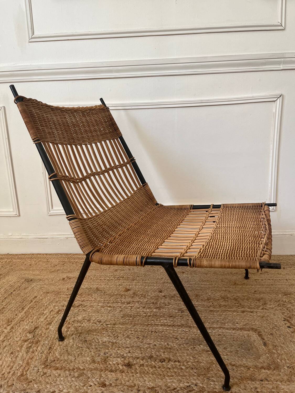 Raoul Guys Airborne rattan and metal armchair