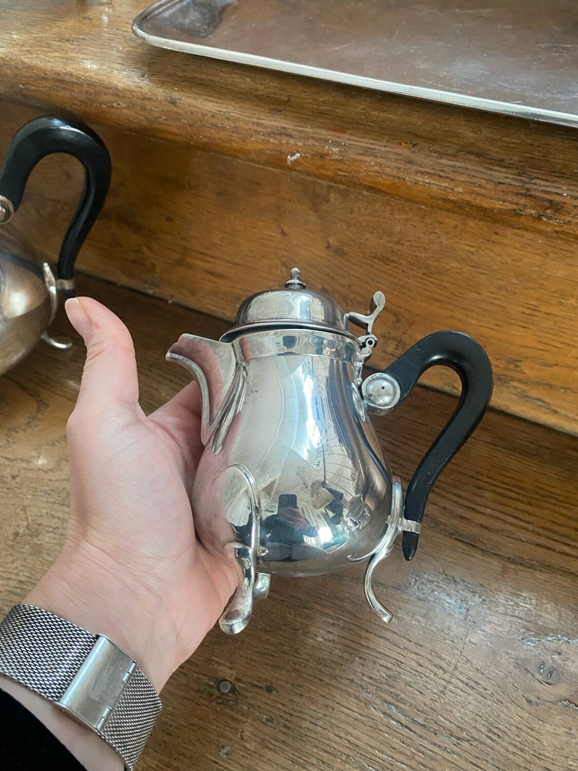 Antique silver-plated coffee service
