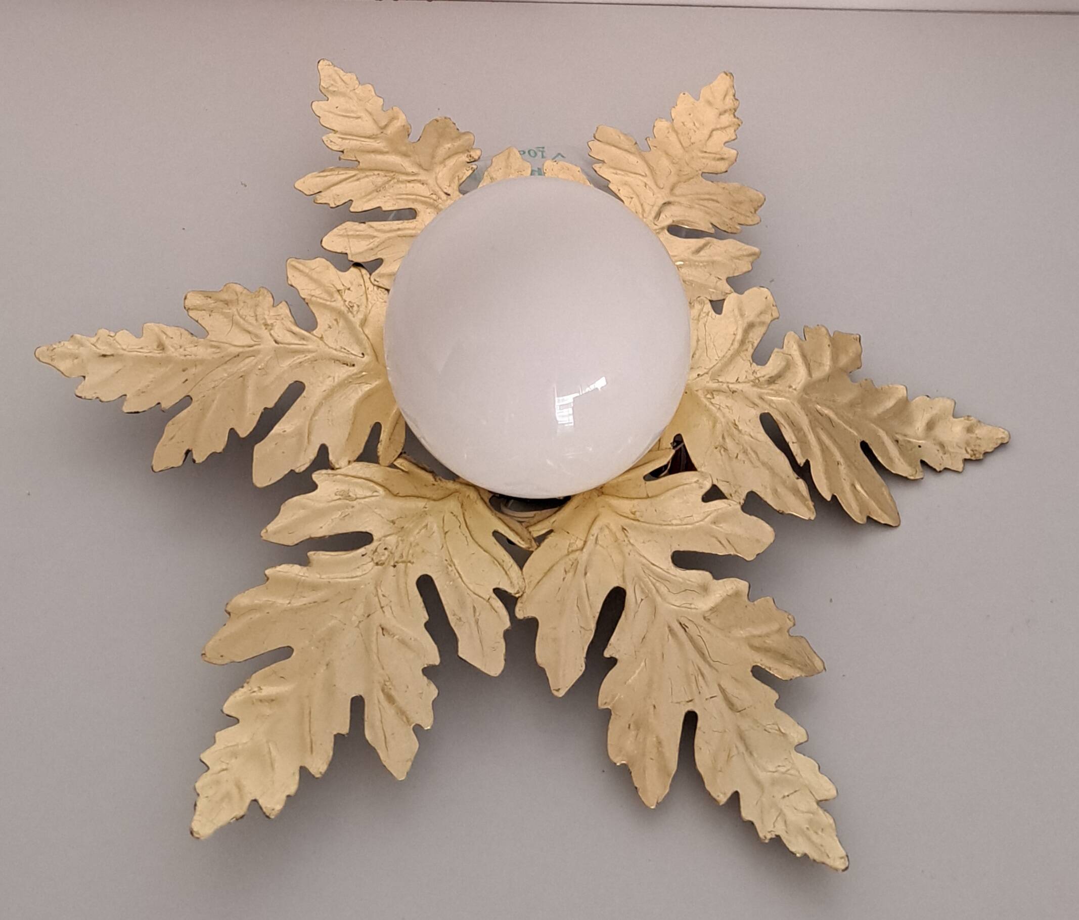 Gold metal ceiling light