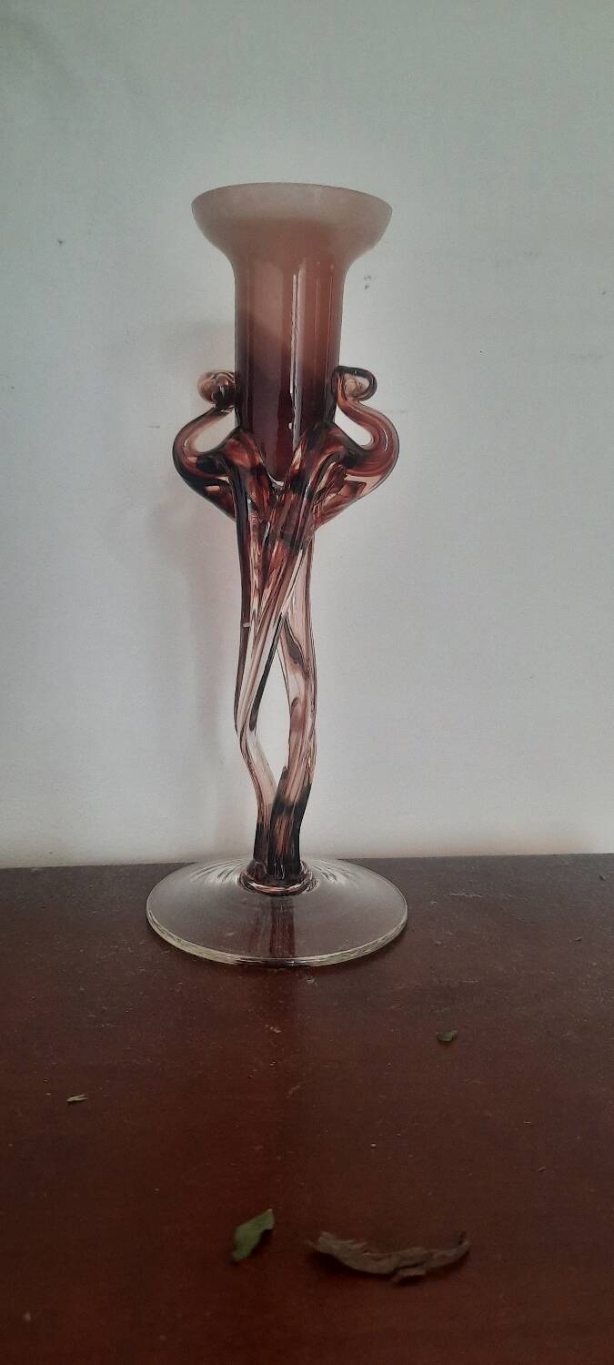 Bougeoir verre soufflé