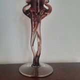 Blown glass candle holder