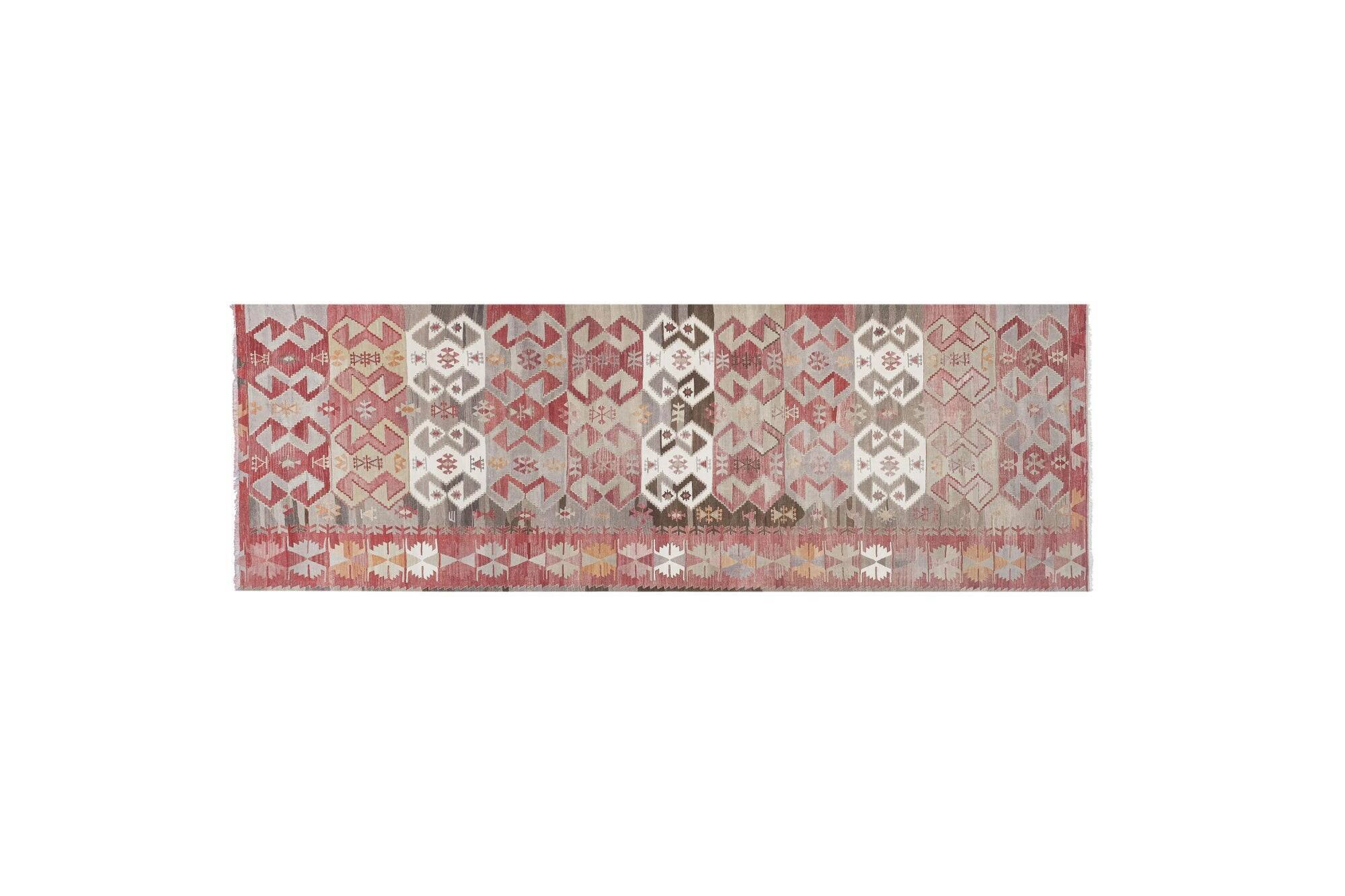 Vintage Turkish hallway rug 142x410 cm