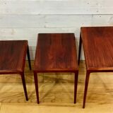 Rosewood nesting tables by Johannes Andersen, for Silkeborg Denmark 1960
