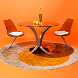 Carpet wool circular of the 1970s 220 cm