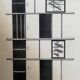 Large modular wall system Roche Bobois from the 70s – wood, black lacquered and
