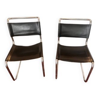 Marcel Breuer B33 chairs made for Thonet (Vintage circa 1960) Black