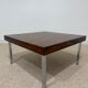 Vintage coffee table in rosewood and chrome steel – 1970s