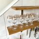 9 crystal walking glasses with gilding