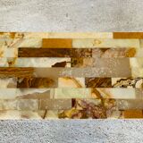Table basse vintage en marbre et onyx circa 60/70