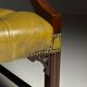 Green leather tufted office chair