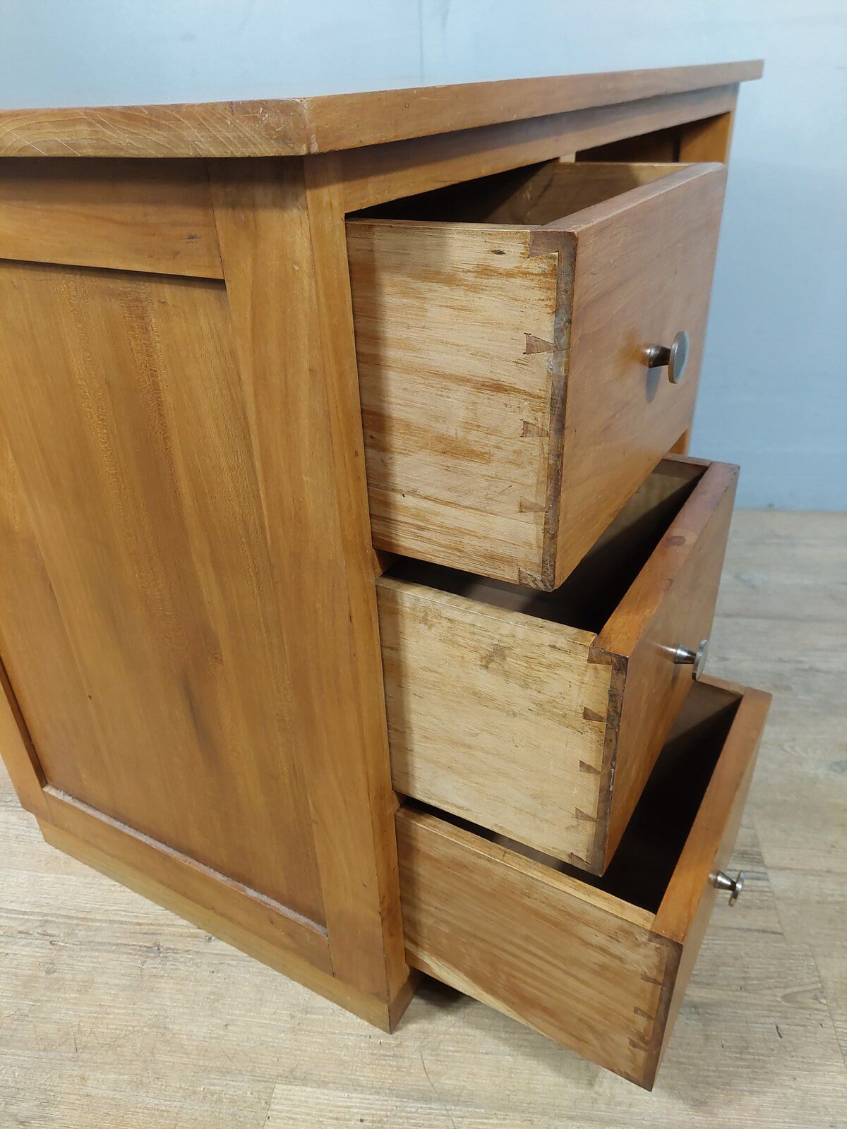 Vintage low desk with box