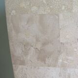 Column, Hollywood Regency style travertine pedestal, 1970s