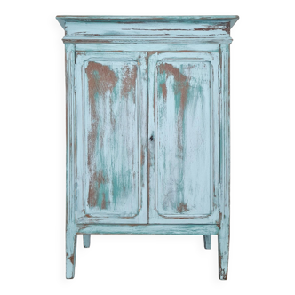 Buffet parisien patine bleue