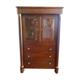 Vitrine-commode à colonnes détachées de style Empire 90 x 142 x 44 cm