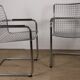 Pair of vintage chrome metal armchairs, 1970