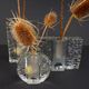 Set of 3 solifleur block vases walther glas 60s 70s op art arrangement vase