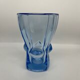 Blue glass vase 1950