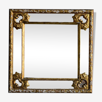 Parecloses time mirror nineteenth wooden Golden 55x55cm