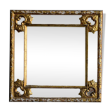 Parecloses time mirror nineteenth wooden Golden 55x55cm