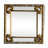 Parecloses time mirror nineteenth wooden Golden 55x55cm