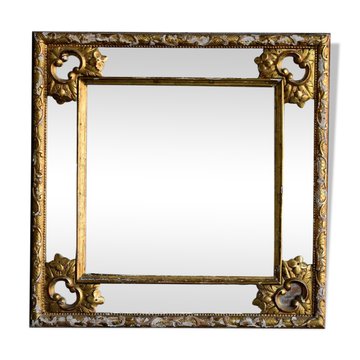Parecloses time mirror nineteenth wooden Golden 55x55cm
