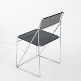 Vintage X-Line chair in enamelled and chromed metal by N.J. Haugesen for Bent Krogh